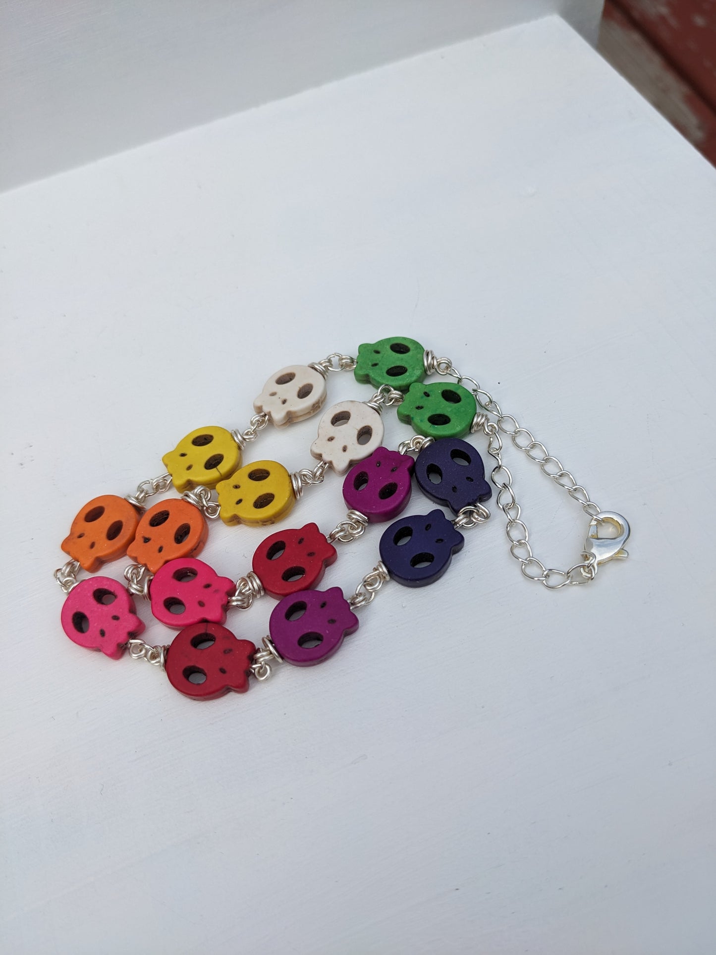 Rainbow sugar skulls