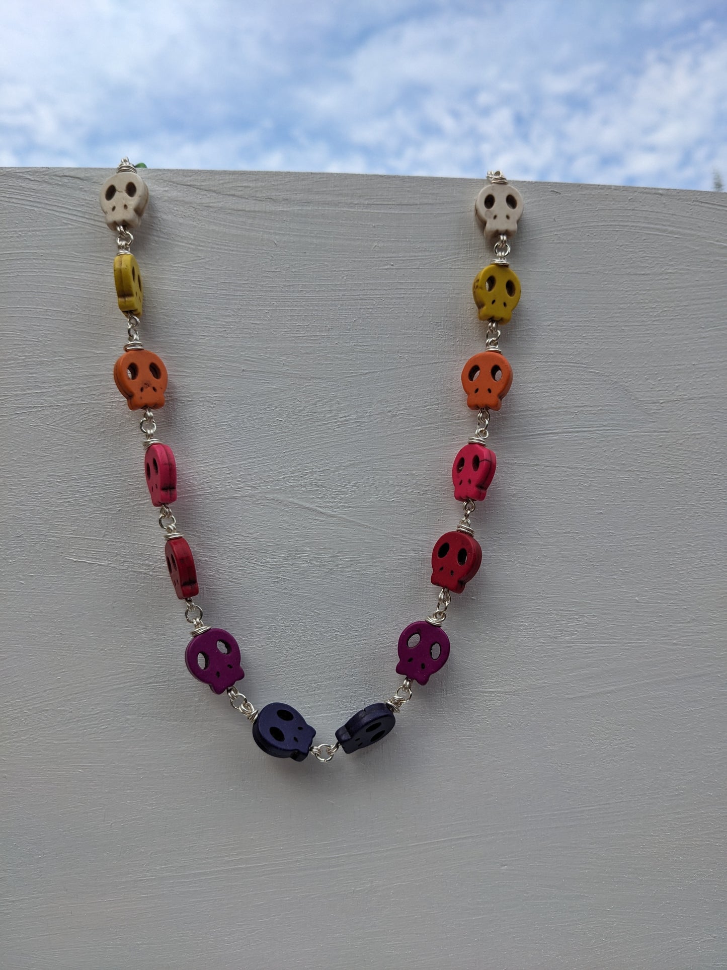 Rainbow sugar skulls