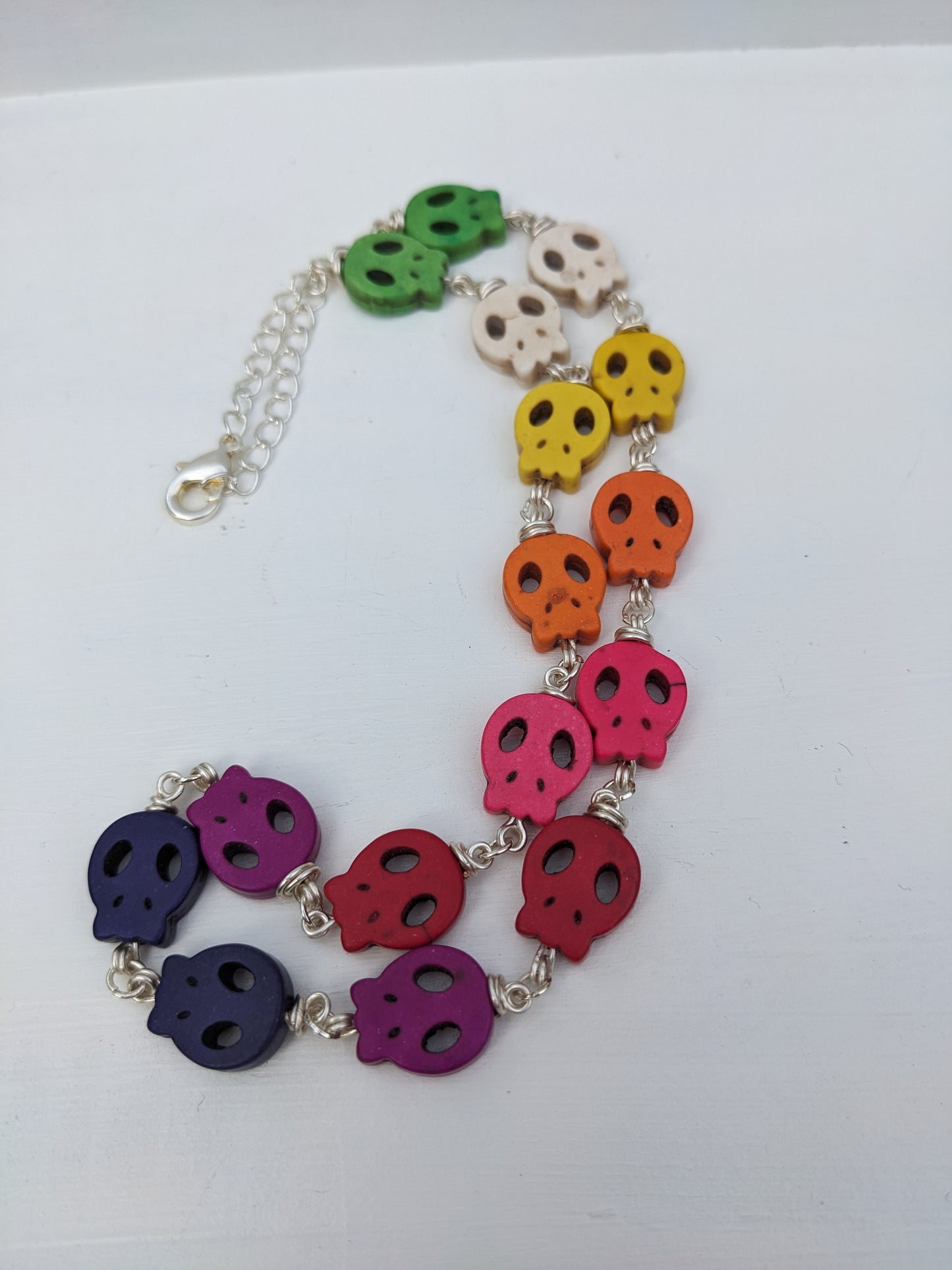 Rainbow sugar skulls