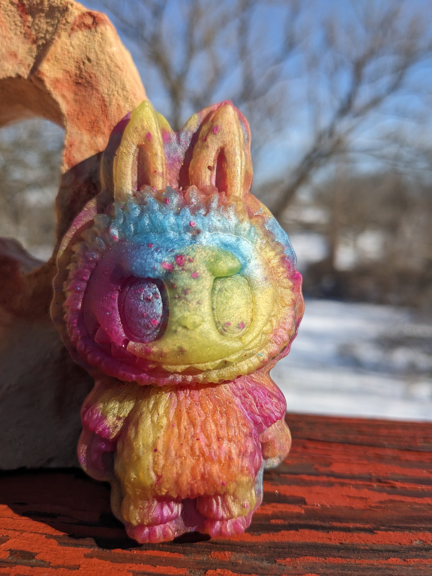 Labubu Inspired Monster Magnet Resin Art