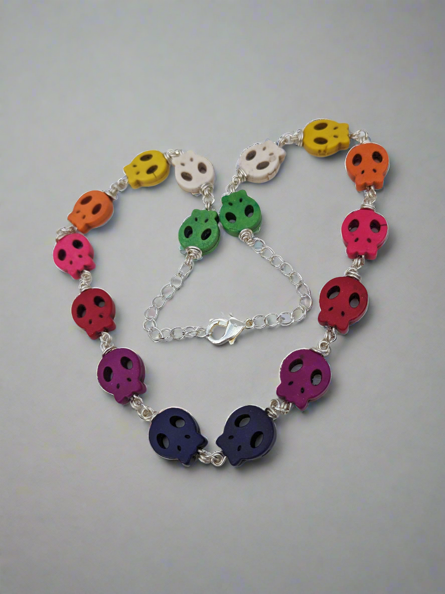 Rainbow sugar skulls