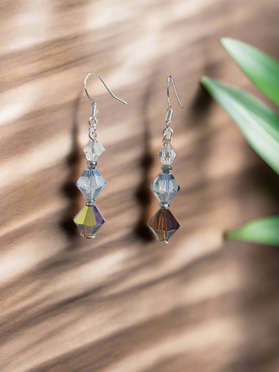 Crystal Glass earring dangles