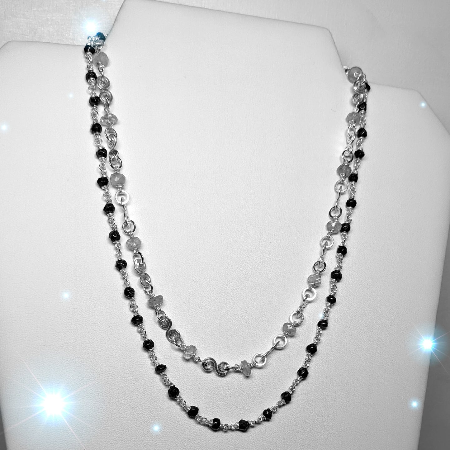 Aquamarine Garnet necklace