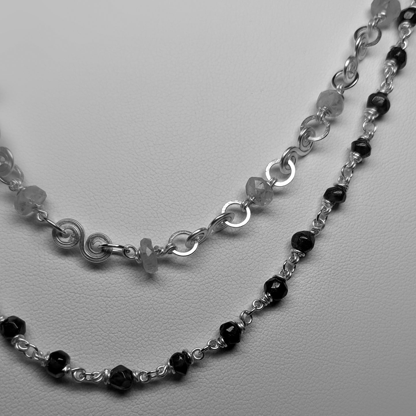 Aquamarine Garnet necklace
