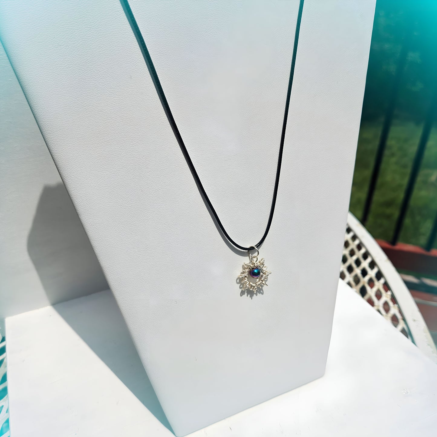 Hematite necklace charm