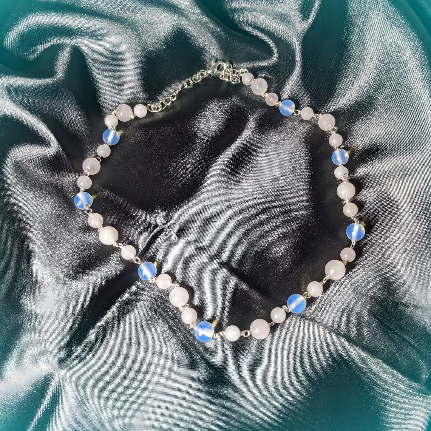 Rose quartz with moon Stone