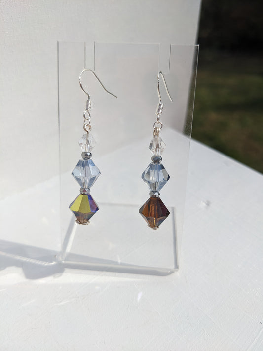 Crystal Glass earring dangles