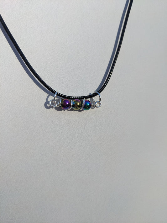 Rainbow hematite necklace