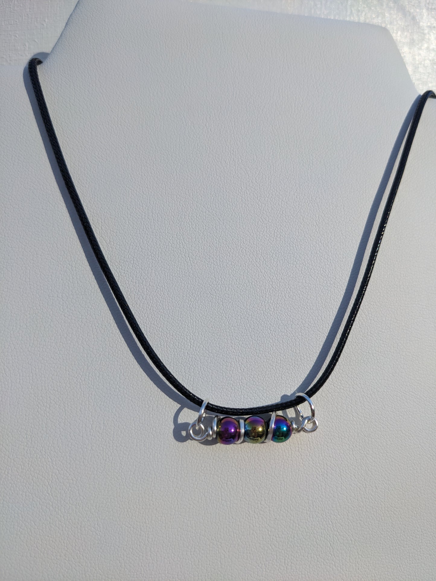 Rainbow hematite necklace