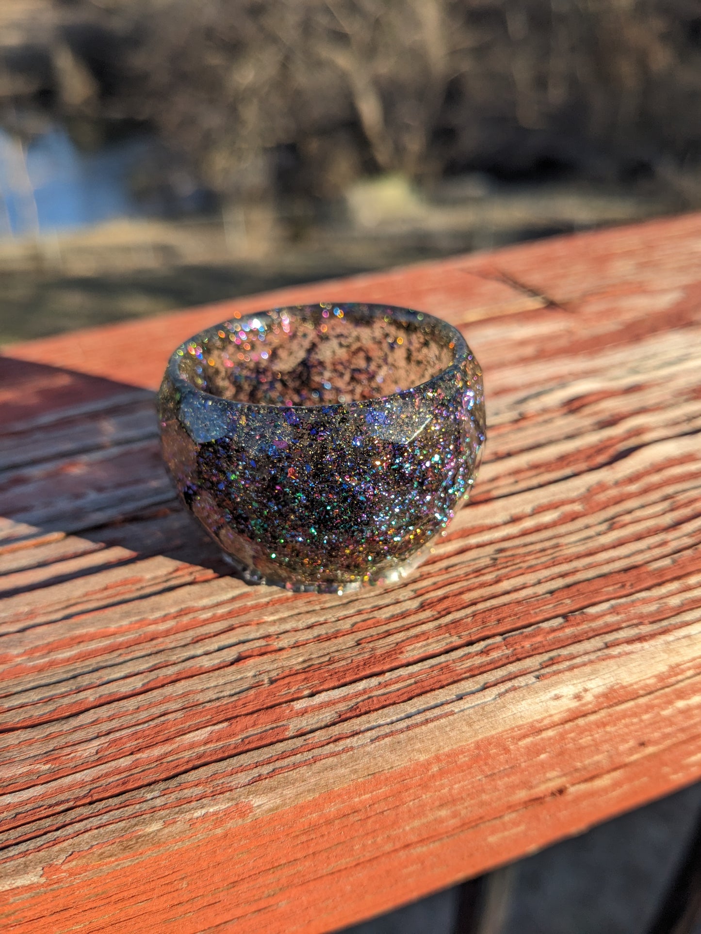 Tiny Bowls & Saucer Set Handmade Epoxy Resin